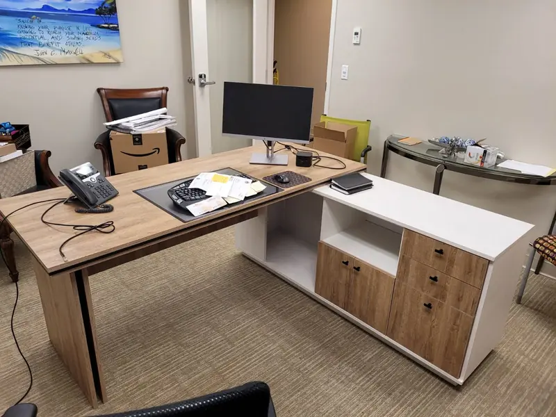 Custom office cabinetry by Eco Woodwork & Design, Oakland Park FL